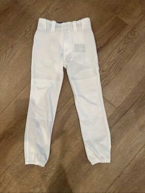 NEW YOUTH Mizuno White Baseball Pants with Elastic Waistband